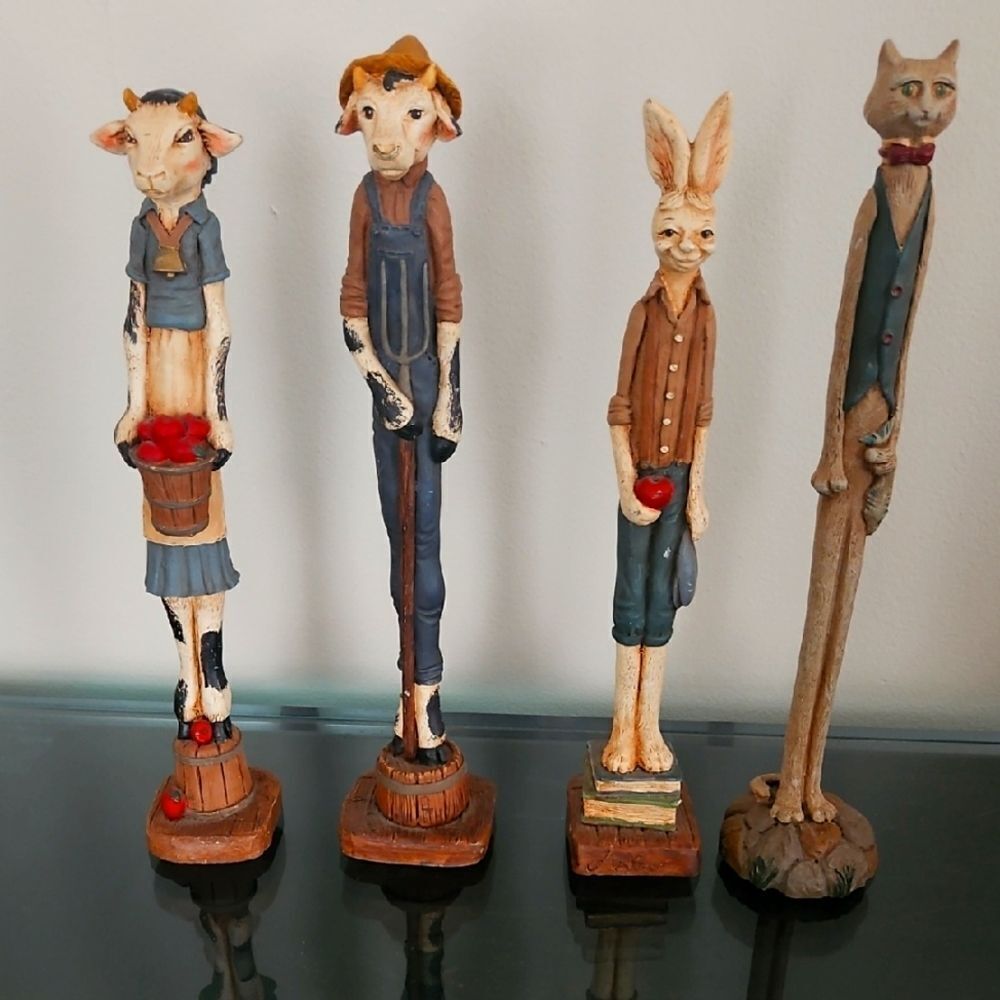 Jim Shore Vintage Set Of 4 Pencil Figurines